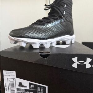 Under Armour Black and White Cleats